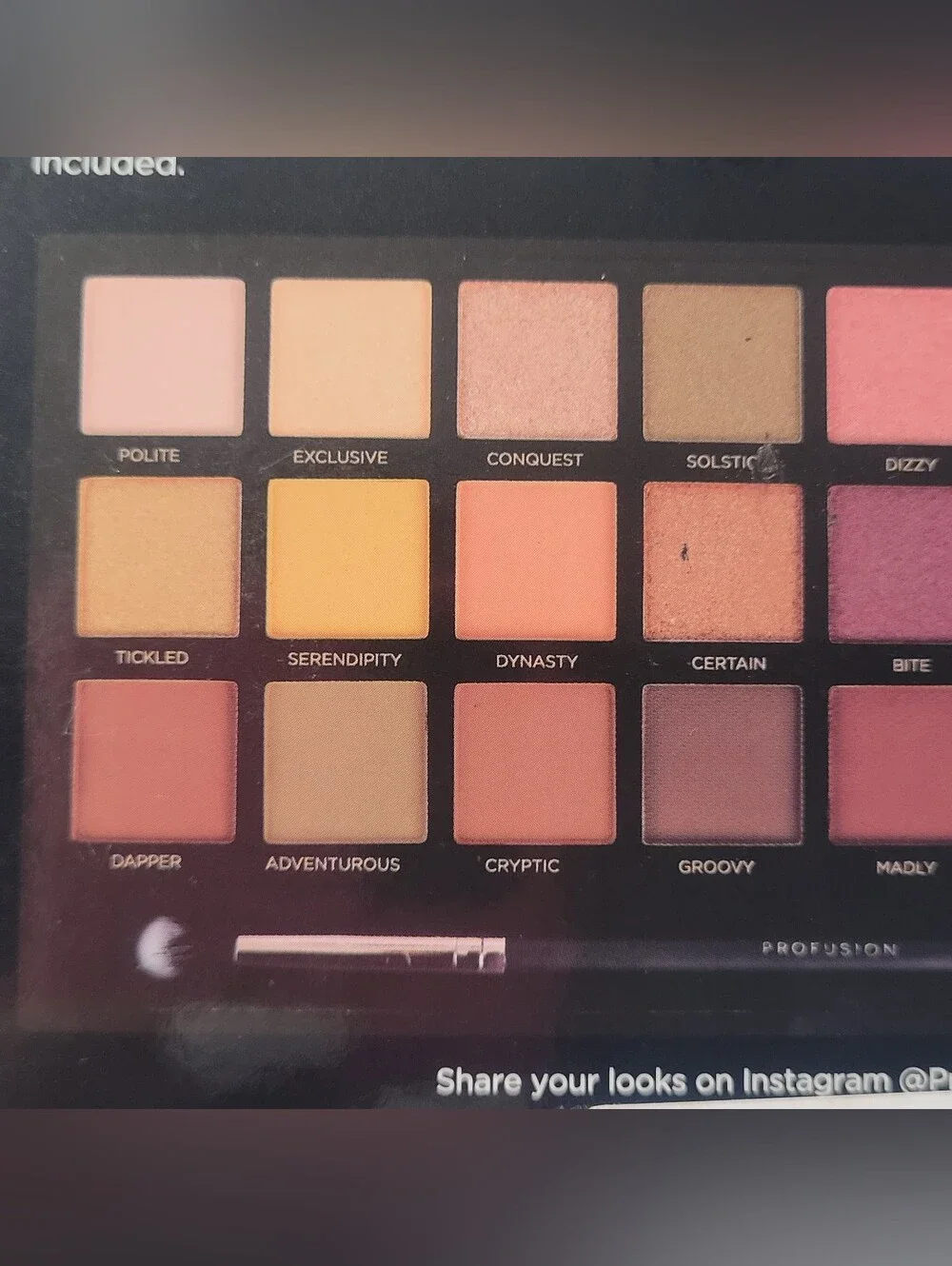 Profusion Cosmetics **SIENNAS** 21 Shade Eyeshadow Palette Collection & Brush